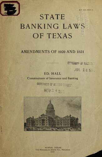 State banking laws of Texas