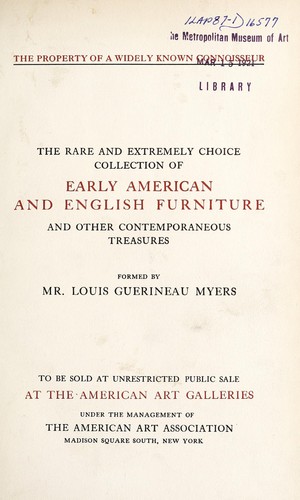 Early American and English furniture