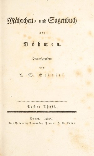 M©Þhrchen- und Sagenbuch der B©œhmen