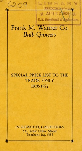 Special price list to the trade only