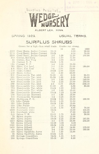Spring 1926 [price list]