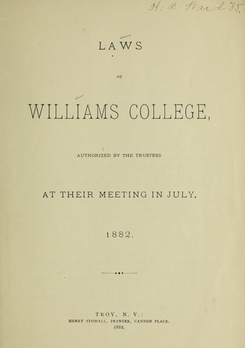 Laws of Williams College
