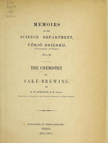 The chemistry of saké-brewing