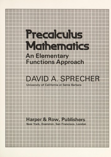Precalculus mathematics