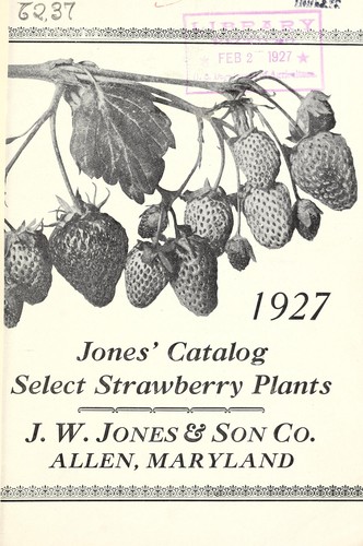 1927 Jones' catalog of select strawberry plants
