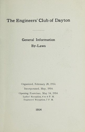 General information, by-laws ...