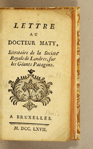 Lettre au docteur Maty