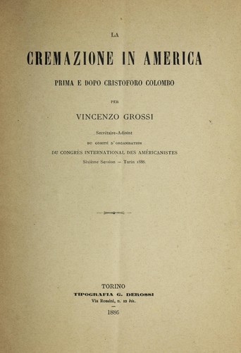 La cremazione in America prima e dopo Cristoforo Colombo