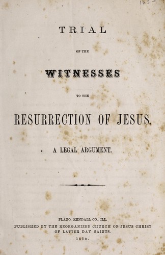 Trial of the witnesses to the resurrection of Jesus