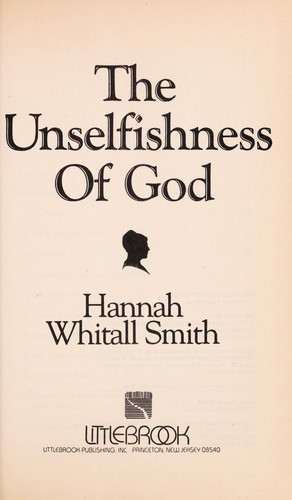 The unselfishness of God