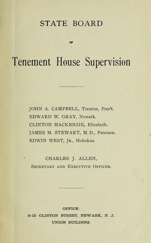 The tenement house act