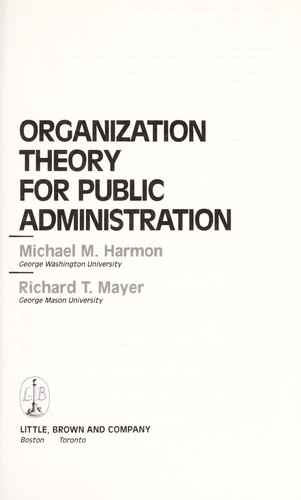 Organization theory for public administration