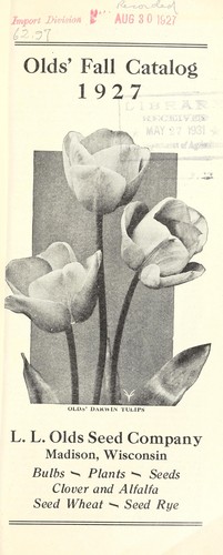 Bulbs, plants, seeds, clover and alfalfa, seed wheat, seed rye