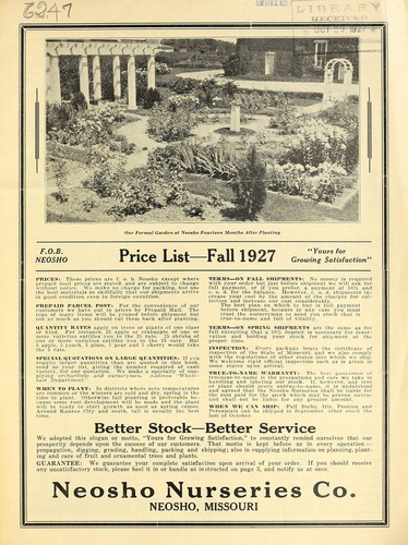 Price list--fall 1927