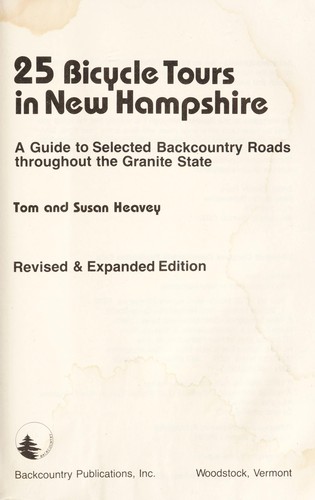 25 bicycle tours in New Hampshire