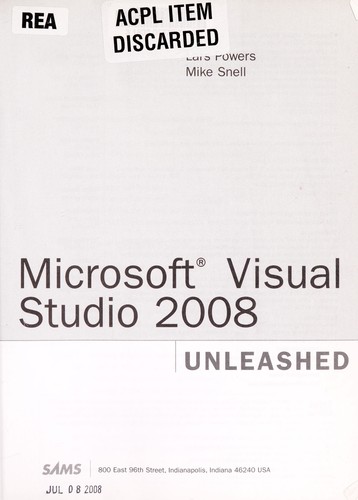 Microsoft Visual Studio 2008 unleashed