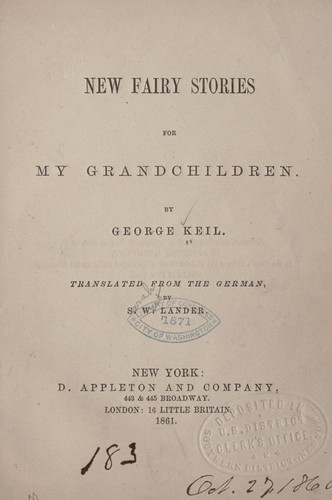 New fairy stories for my grandchildren