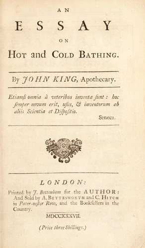 An essay on hot and cold bathing