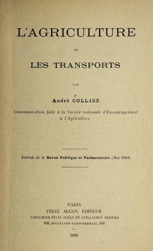 L'agriculture et les transports