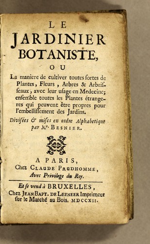 Le jardinier botaniste