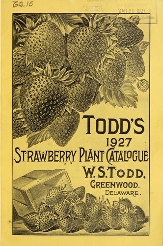 Todd's 1927 strawberry plant catalogue