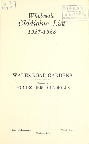 Wholesale gladiolus list