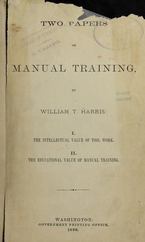 Two papers on manual training ...
