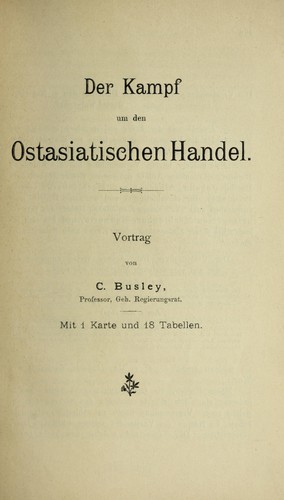 Der Kampf um dem O stasiatischen Handel