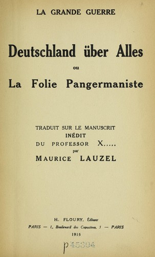 Deutschland u ber alles