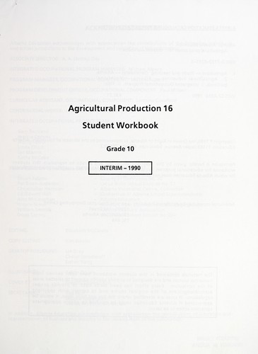 Agricultural production 16