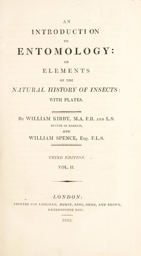 An introduction to entomology. Or Elements of the natural history of insects: with plates