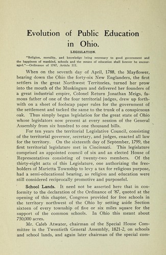 Evolution of public education in Ohio