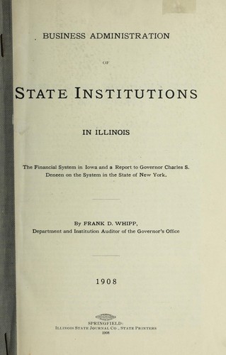 Business administration of state institutions in Illinois