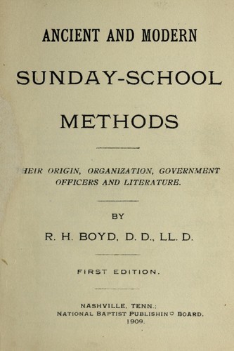 Ancient and modern Sunday-school methods