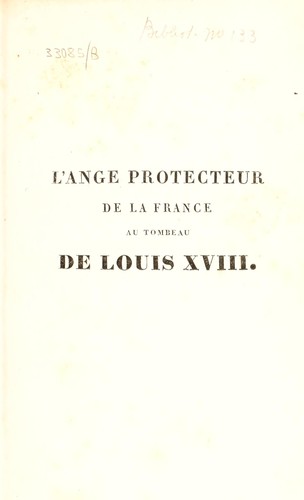 L'ange protecteur de la France au tombeau de Louis XVIII