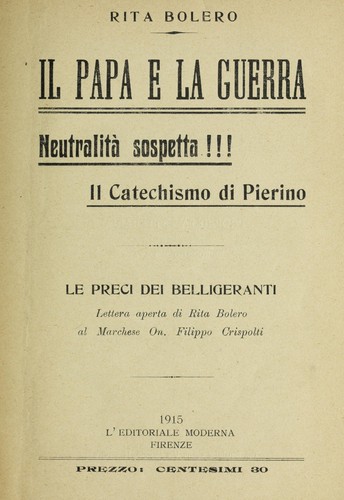 Il papa e la guerra