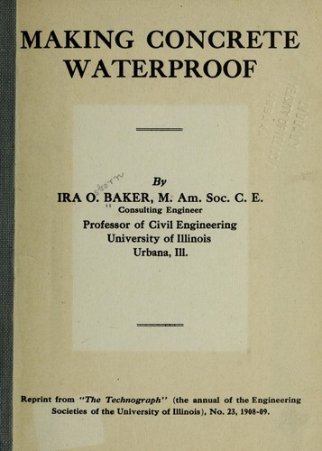 Making concrete waterproof