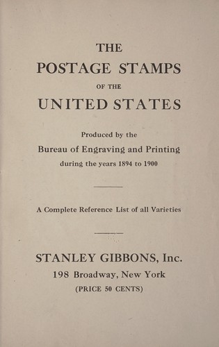 The postage stamps of the United States, produced by the Bureau of Engraving and Printing during the years 1894 to 1900.