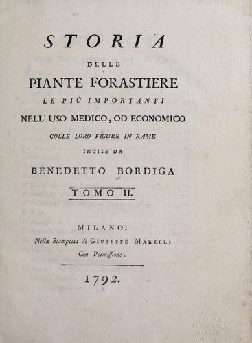 Storia delle piante forastiere le piu   importanti nell'uso medico, od economico