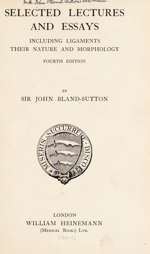 Selected lectures and essays