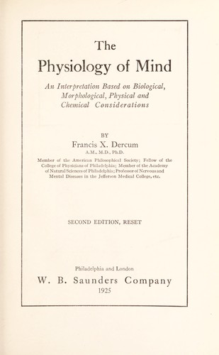 The physiology of mind
