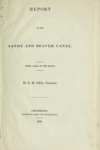 Report on the Sandy and Beaver Canal