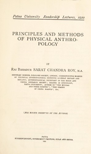 Principles and methods of physical anthropology