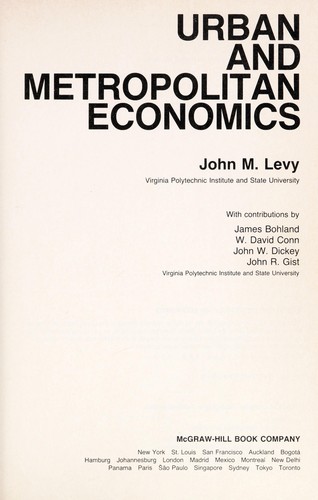 Urban and metropolitan economics