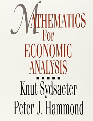 Mathematics for economic analysis