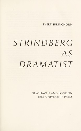 Strindberg as dramatist
