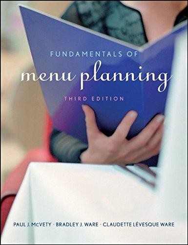 Fundamentals of menu planning