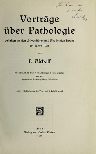 Vortr©Þge ©ơber Pathologie