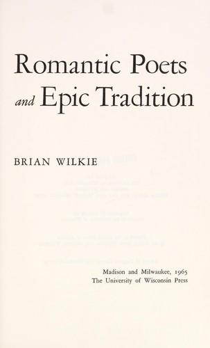 Romantic poets and epic tradition