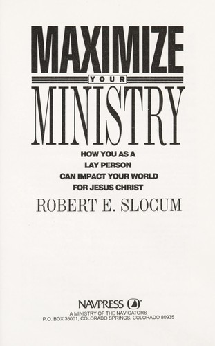 Maximize your ministry